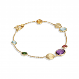 Jaipur Colour Leichtes Armband aus Gold mit bunten Edelsteinen