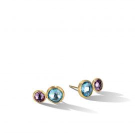 Jaipur Color Ohrring mit Sky-Blue Topas und Amethyst
