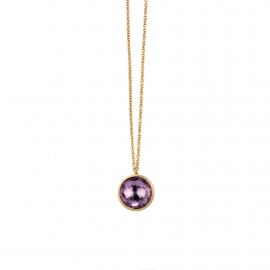 Jaipur Halskette mit Anhänger aus Gelbgold mit Amethyst