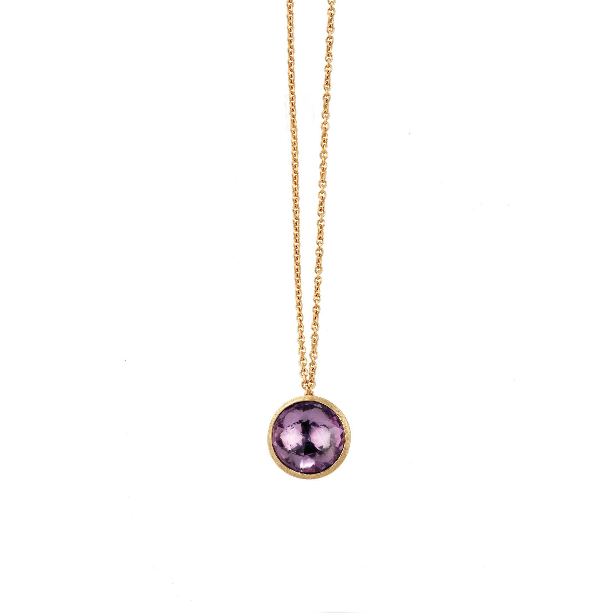 Jaipur Halskette mit Anhänger aus Gelbgold mit Amethyst