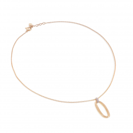 Jaipur Link New Halskette mit ovalem Anhänger und Diamanten