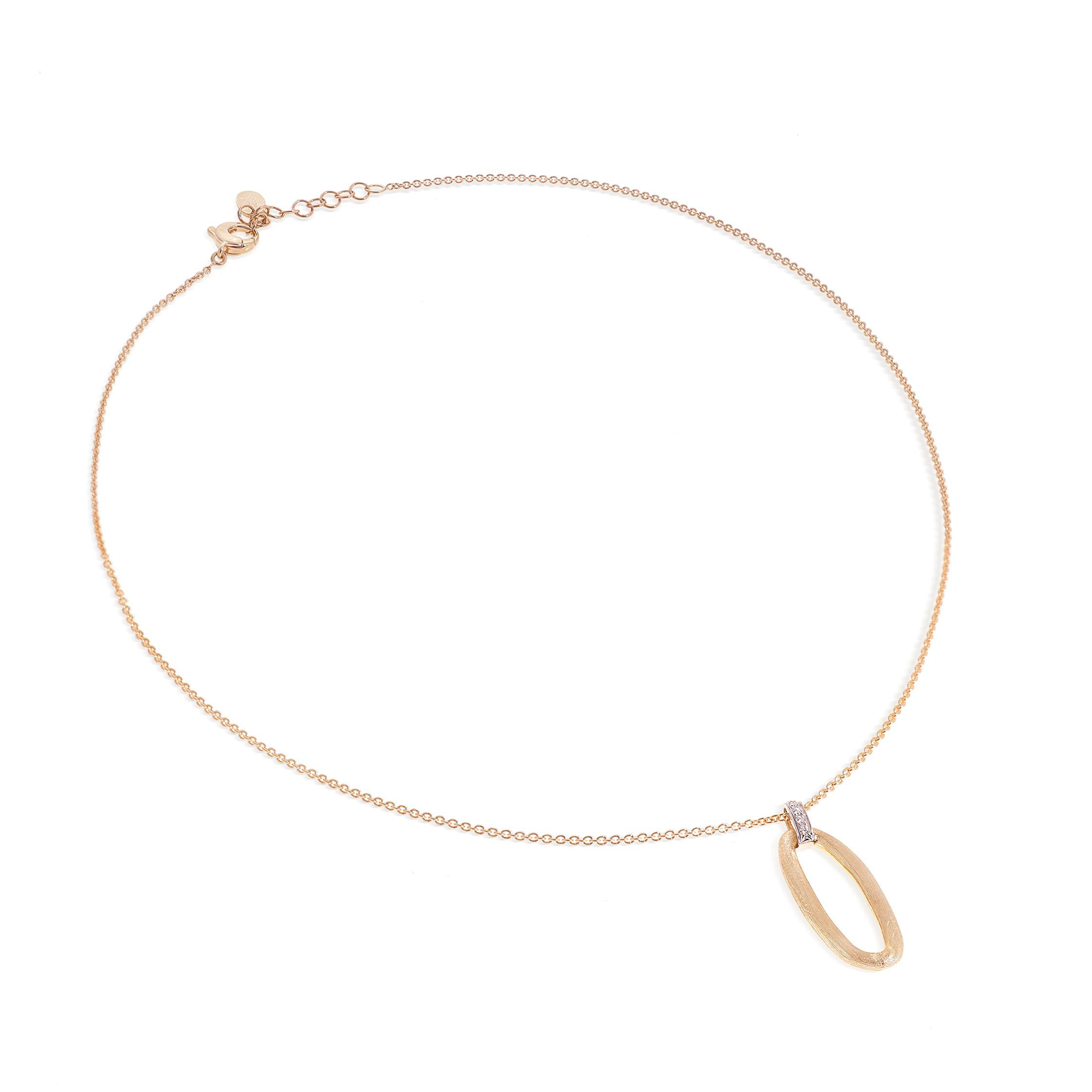 Jaipur Link New Halskette mit ovalem Anhänger und Diamanten