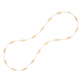 Lunaria Twist Lange Halskette mit Blättern aus 18 Karat Gelbgold