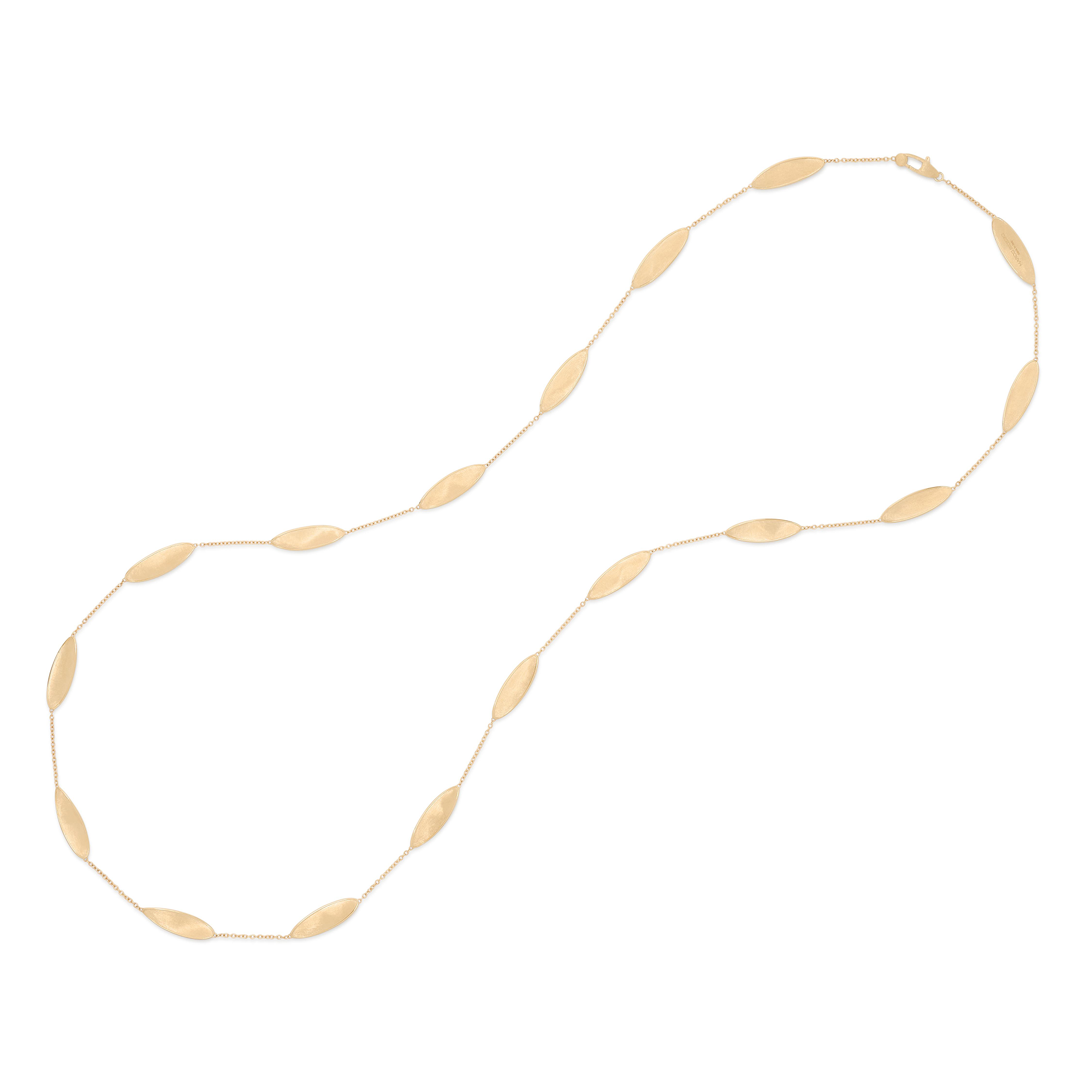 Lunaria Twist Lange Halskette mit Blättern aus 18 Karat Gelbgold