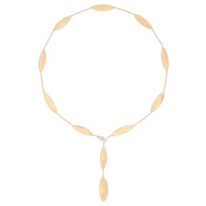 Marco Bicego Lunaria Lunaria Twist Y-Halskette mit Blättern aus 18 Karat Gelbgold CB2898_B_YW_Q6 bei Juwelier Spinner