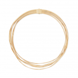 Marrakech Fünfreihige Halskette aus Gelbgold