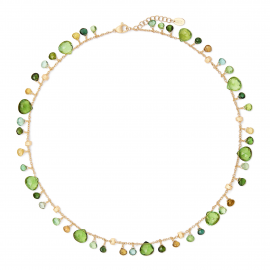 Paradise einreihige Halskette mit grünen Turmalinen