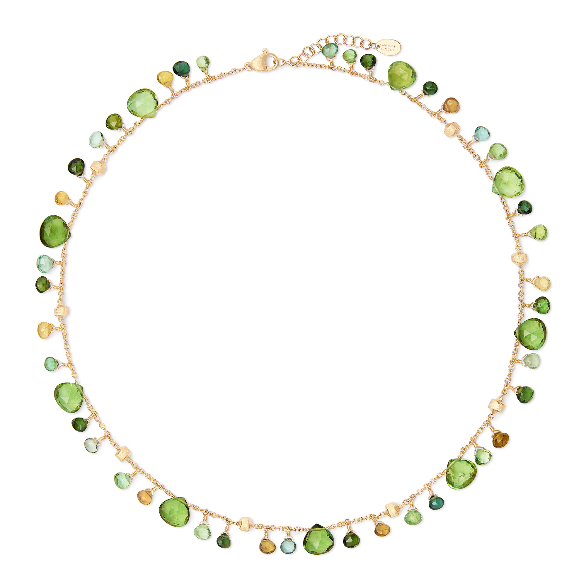 Paradise einreihige Halskette mit grünen Turmalinen