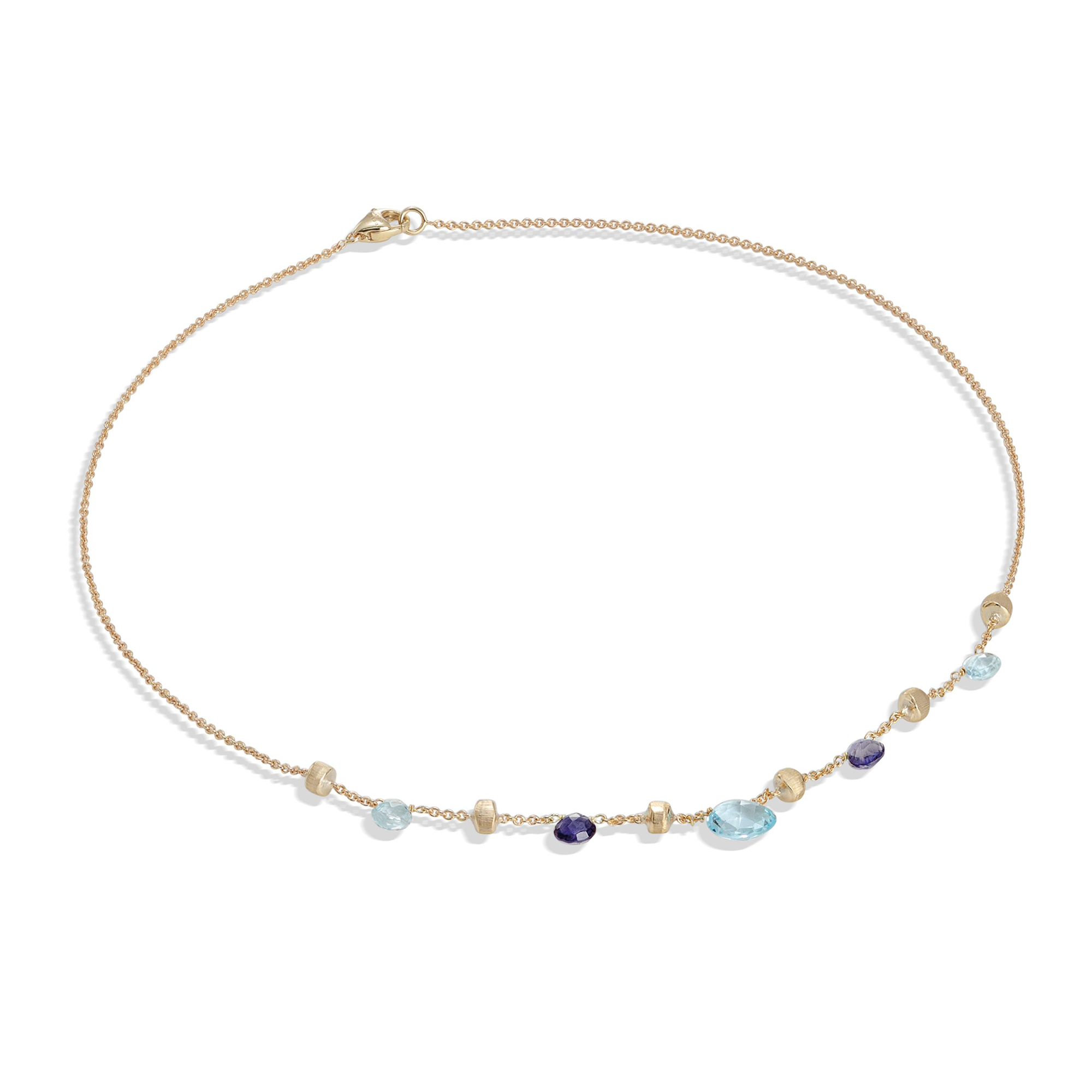 Paradise Halskette aus Gelbgold mit bunten Edelsteinen