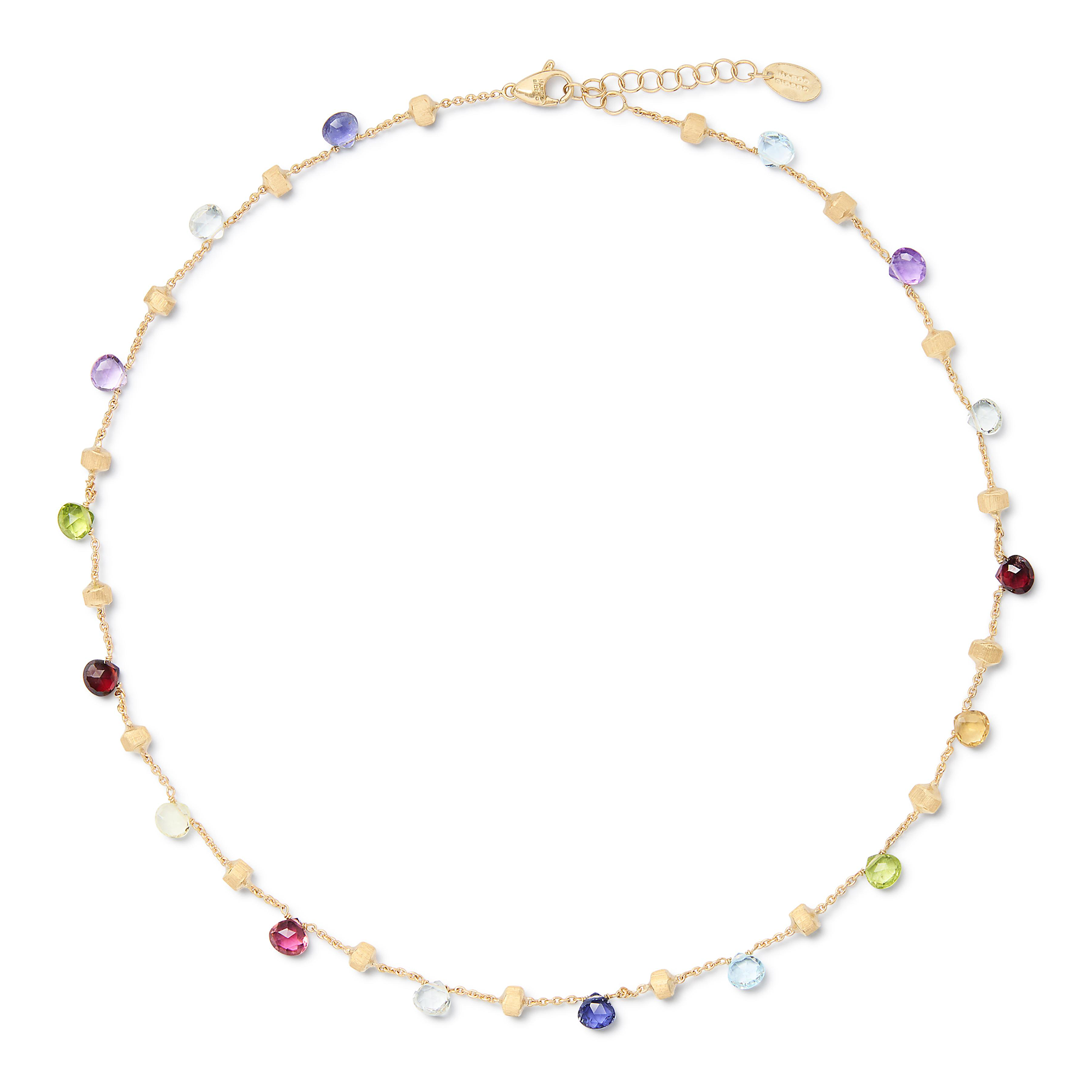 Paradise Halskette aus Gold mit bunten Edelsteinen