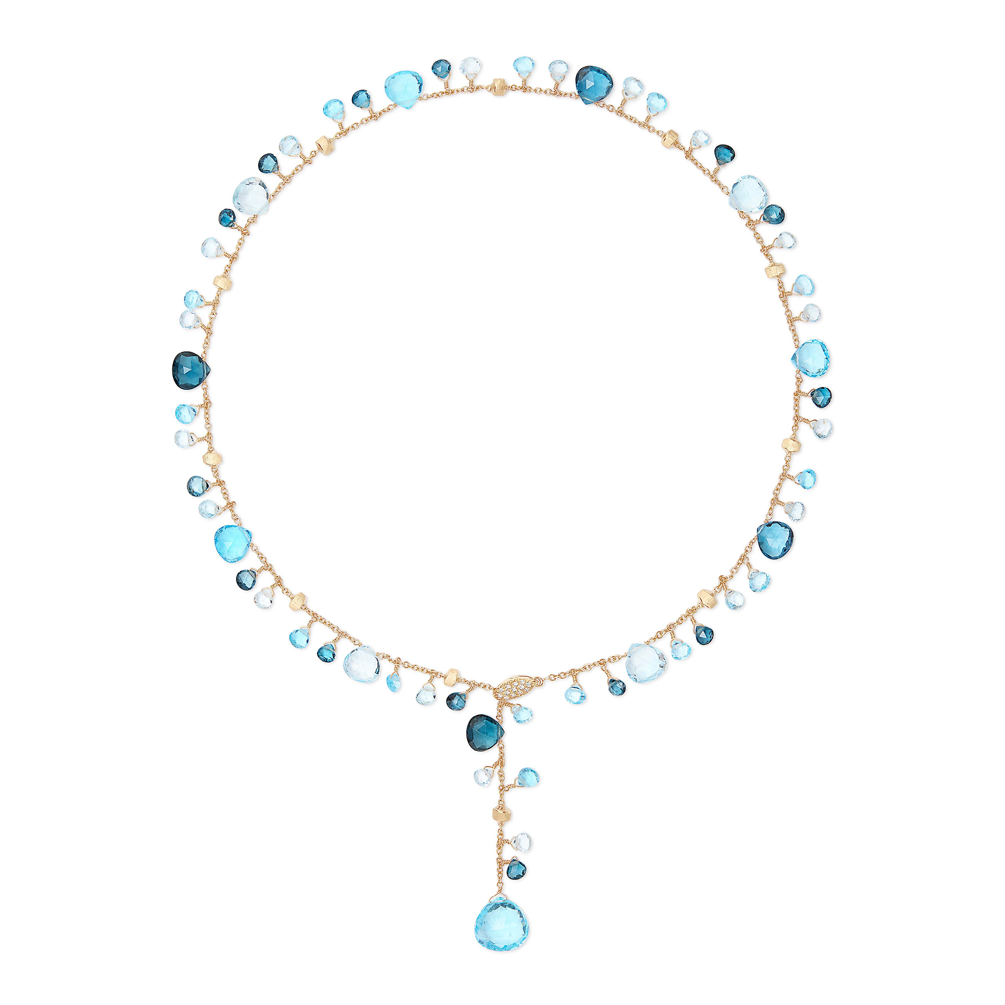 Paradise Y-Kette aus Gelbgold mit Topas-Mix