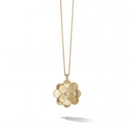 Petali Halskette mit Anhänger aus Gelbgold mit Diamant
