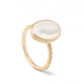 Siviglia Ring aus Gold mit Perlmutt und Diamanten