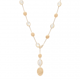 Siviglia Y-Kette aus Gold mit Perlmutt und Diamanten