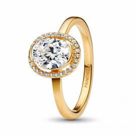 Ovaler Funkelnder Strahlenkranz Ring