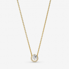 Funkelnder Runder Strahlenkranz Collier-Halskette