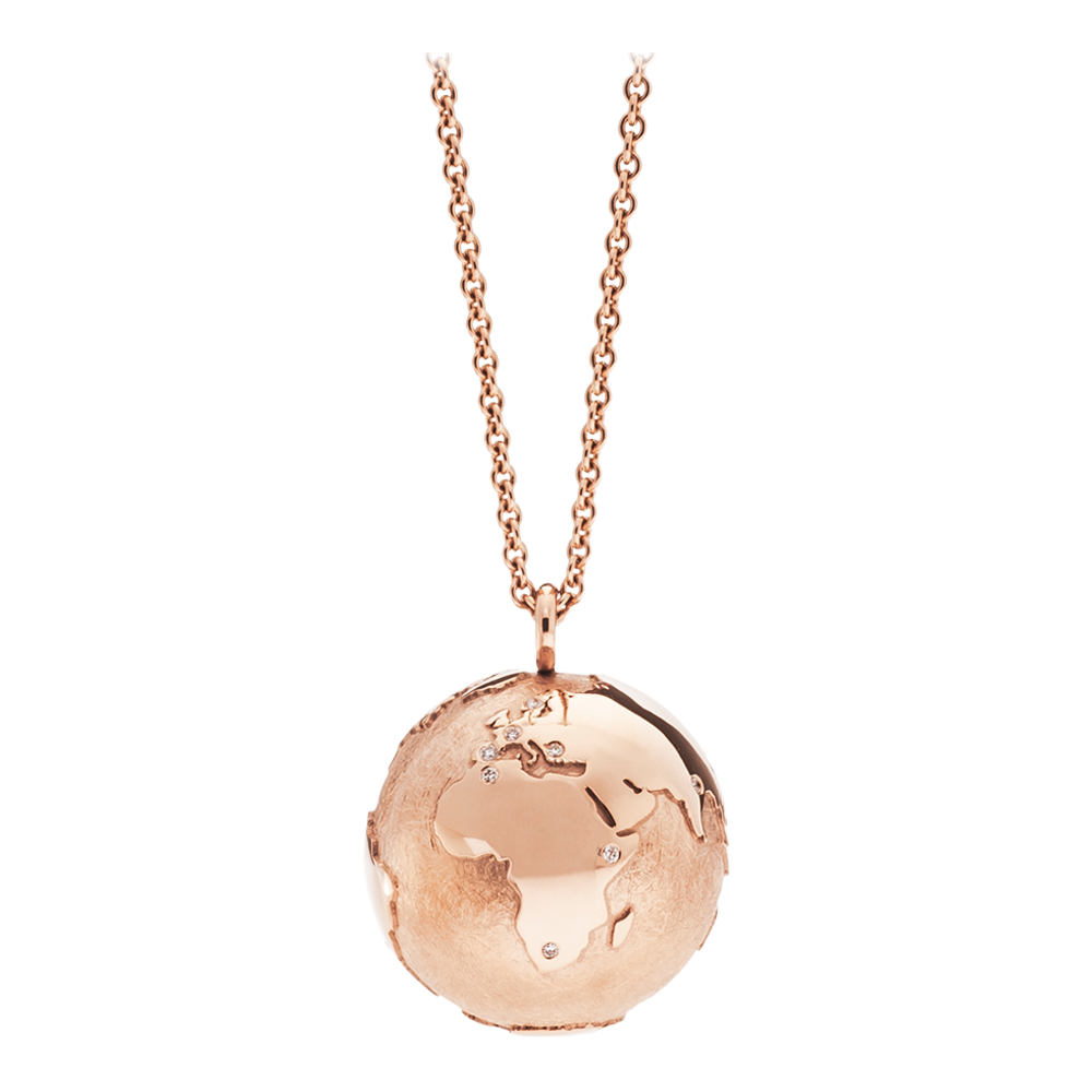 Weltkugel Kette mit Anhänger