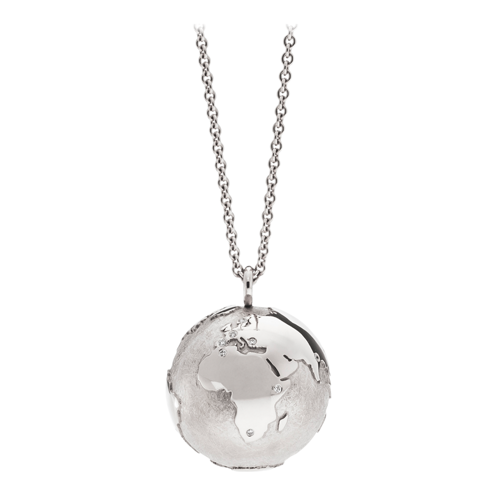 Weltkugel Kette mit Anhänger