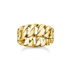 Ring Kettenglieder breit vergoldet