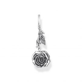 Anhänger Midnight Rose Silber