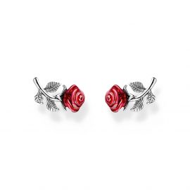 Ohrstecker Rose Roses Romance Silber