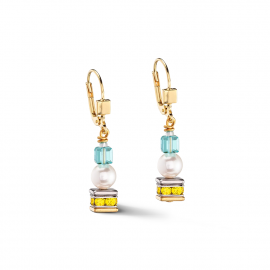 Ohrringe Joyful Cubes & Pearls multicolor
