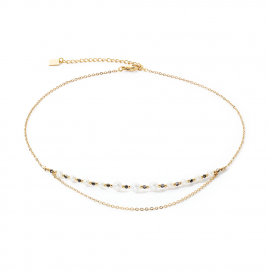 Halskette Modern Princess Süßwasserperlen gold
