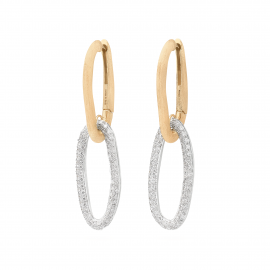 Jaipur Link New Gliederohrringe in Gelbgold mit Diamanten