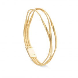 Marrakech Dreireihiges Armband aus Gelbgold