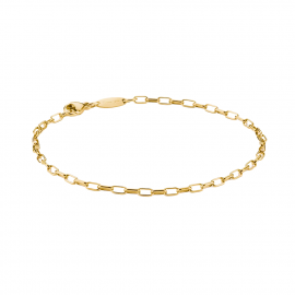 Charm-Armband Paperclip vergoldet