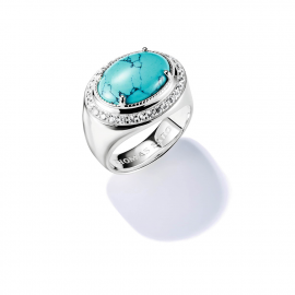 Ring Oval Türkis Silber