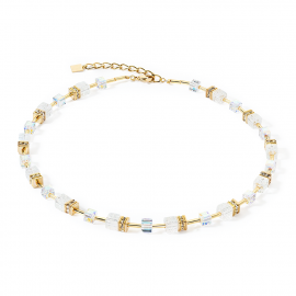 GeoCUBE® Iconic Nature Halskette gold-weiß