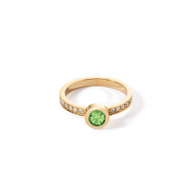 Sparkling Dots Ring gold grün