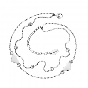 Engelsrufer Heart Fußkette Edelstahl Herz Moonlight silber mit Zirkonia ERFS-HEARTMOON-ZI bei Juwelier Spinner