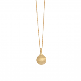 Africa Kette aus Gold mit Anhänger aus Diamanten und Goldkugel