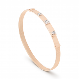 Masai Armreif aus Roségold mit Diamant-Spot in schmaler Version