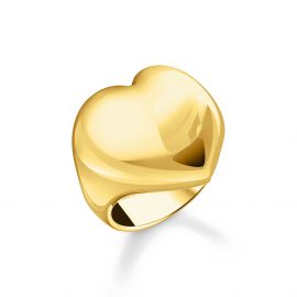 Ring in Herzform vergoldet