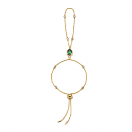 Armband Grüner Stein Elyndra 18k Vergoldung