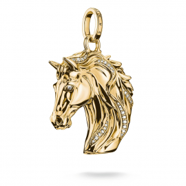 Elyndra Pferdeanhänger mit Zirkonia 18k Vergoldung