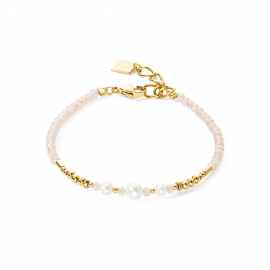 Armband Drops Süßwasserperlen gold