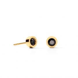 Ohrringe Sparkling Dots gold – schwarz