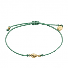 Sutton Mini Moments Armband aus goldfarbenem Metall mit Fischanhänger in Seegrün