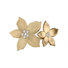 Sutton The Flower Collection Cocktailring aus Edelstahl goldfarben