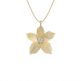 Sutton The Flower Collection Halskette mit Anhänger aus Edelstahl goldfarben