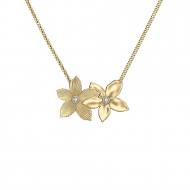 Sutton The Flower Collection Halskette mit Anhänger aus Edelstahl goldfarben