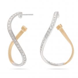 Marrakech Ohrringe aus Gelbgold mit 18 Karat mit Diamantpavé