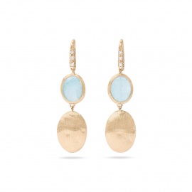 Siviglia Ohrring mit Aquamarin und Diamant-Haken