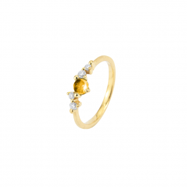 Stellini Ring "smal" in 585/- Gold mit Citrin