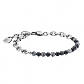 Armband Ankerkette mit Onyx und Achat