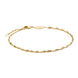 Charm-Armband Singapur-Design vergoldet
